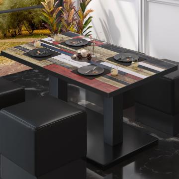 BM | Tavolo da salotto Bistro | L:P:H 130 x 80 x 41 cm | Vintage colorato / Nero