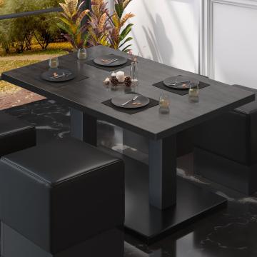 BM | Tavolo lounge Bistro | L:P:H 130 x 80 x 41 cm | Wengé / Nero