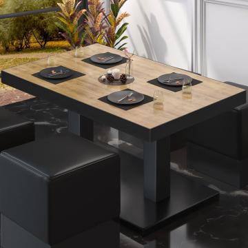 BM | Tavolo lounge Bistro | L:P:H 130 x 80 x 41 cm | rovere / nero