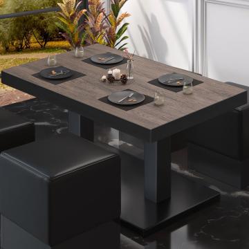 BM | Tavolo lounge Bistro | L:P:H 130 x 80 x 41 cm | Wengé chiaro / Nero