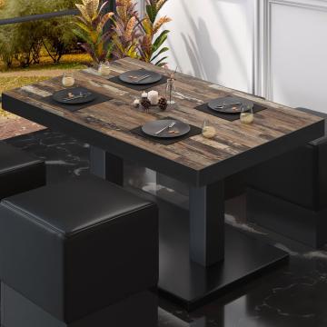 BM | Tavolo da salotto Bistro | L:P:H 130 x 80 x 41 cm | Vintage Old / Nero