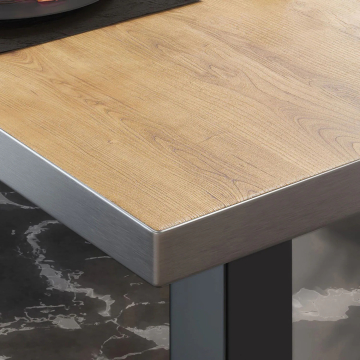 Mesa Bistro BM | 50x50xH77cm | Roble/Negro