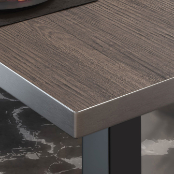 Mesa Bistro BM | 50x50xH77cm | Wenge claro/Negro