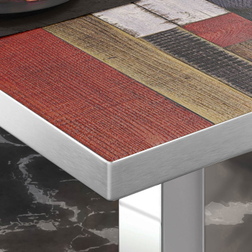 Mesa Bistro BM | 50x50xH77cm | Color Vintage/Acero inoxidable