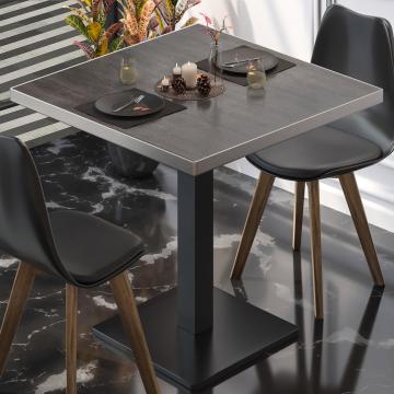 Mesa Bistro BM | 50x50xH77cm | Wenge/Acero inoxidable