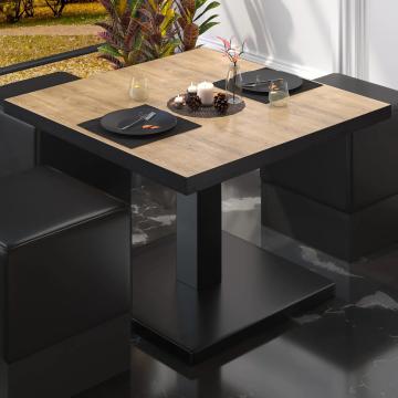 BM | Bistro Loungetisch | B:T:H 60 x 60 x 41 cm | Eiche / Schwarz