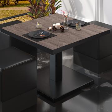 BM | Bistro Loungetisch | B:T:H 60 x 60 x 41 cm | Light Wenge / Schwarz
