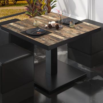 BM | Bistro Loungetisch | B:T:H 60 x 60 x 41 cm | Vintage Old / Schwarz