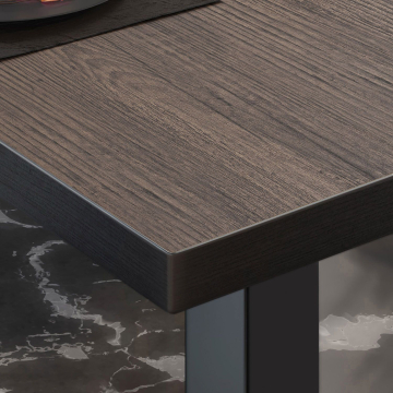 Mesa Bistro BM | 50x50xH77cm | Wenge claro/Negro