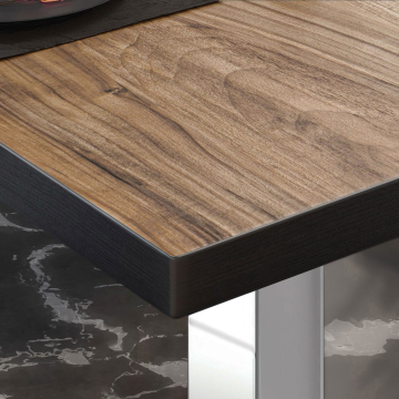 Mesa Bistro BM | 50x50xH77cm | Sheesham/Acero inoxidable