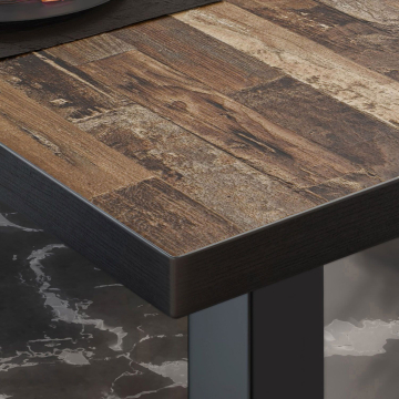 Mesa Bistro BM | 50x50xH77cm | Vintage Old/Negro