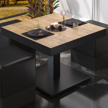 BM | Bistro lounge table | W:D:H 60 x 60 x 41 cm | oak / black