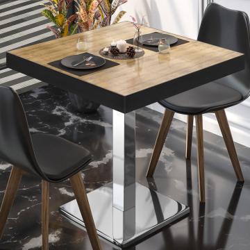 BM | Bistrobord | B:D:H 60 x 60 x 77 cm | Eik / rustfritt stål | Torget