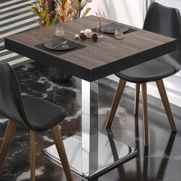 BM | Bistrobord | B:D:H 60 x 60 x 77 cm | Lett wenge / rustfritt stål | Torget