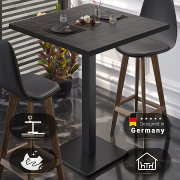 MBM | Bistro Standing Table | 70 x 70 x 107.5 cm | Melamine | Wenge / Black