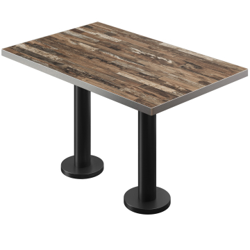 BML | Bistro dubbelbord | 110 x 60 x 74,5 cm | Rektangulärt | Vintage Old / Svart