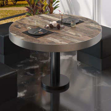 BML | Bistro lounge bord | Ø:H 60 x 41 cm | Vintage Old / Svart