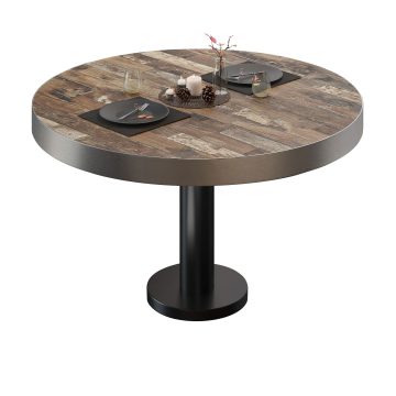 BML | Bistro lounge bord | Ø:H 80 x 41 cm | Vintage Old / Svart