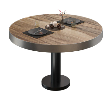 BML | Bistro lounge table | Ø:H 80 x 41 cm | Sheesham / Black