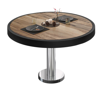 BML | Bistro-loungebord | Ø:H 70 x 41 cm | Sheesham / rustfrit stål
