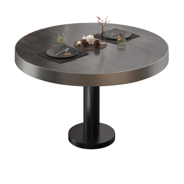 BML | Bistro loungetafel | Ø:H 80 x 41 cm | Wengé / Zwart