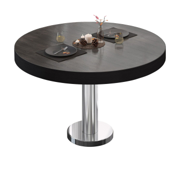 BML | Bistro-oleskelupöytä | Ø:K 80 x 41 cm | wenge / ruostumaton teräs