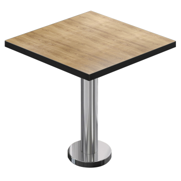 BML | Bistrobord | 70 x 70 x 74,5 cm | Firkantet | Eg / rustfrit stål