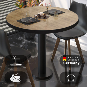 BML | Bistrobord | Ø:H 70 x 75 cm | Eik / Sort | Rundt