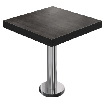 BML | Bistropöytä | 80 x 80 x 77 cm | Neliö | Wenge / ruostumaton teräs