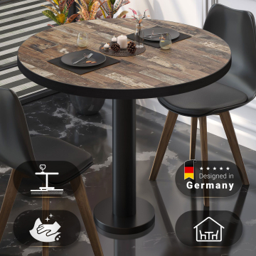 BML | Bistrotafel | Ø:H 70 x 75 cm | Vintage Oud / Zwart | Rond