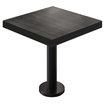 BML | Mesa Bistro | 70 x 70 x 77 cm | Cuadrada | Wenge / Negro
