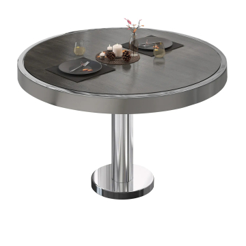 BML | Mesa Bistro lounge | Ø:H 70 x 41 cm | wenge / acero inoxidable