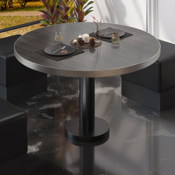 BML | Mesa de salón bistro | Ø:H 70 x 38,5 cm | Wenge / Negro