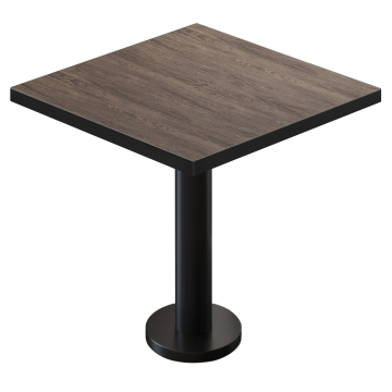 BML | Table Bistro | 60 x 60 x 74,5 cm | Carré | Light Wenge / Noir