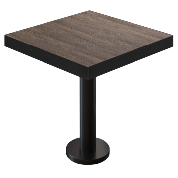 BML | Table Bistro | 60 x 60 x 77 cm | Carré | Light Wenge / Noir