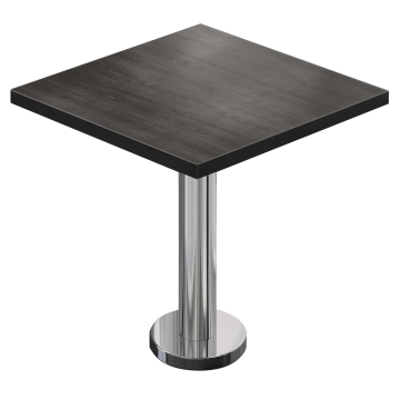 BML | Tavolo da bistrot | 60 x 60 x 74,5 cm | Quadrato | Wengé / acciaio inox