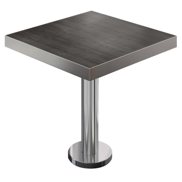 BML | Tavolo da bistrot | 80 x 80 x 77 cm | Quadrato | Wengé / acciaio inox