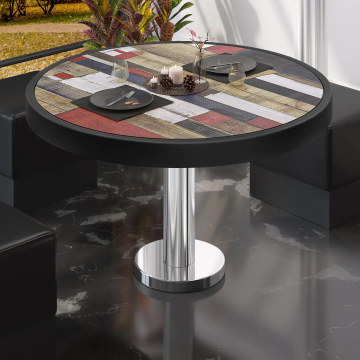 BML | Tavolo da salotto Bistro | Ø:H 70 x 41 cm | Colore vintage / acciaio inox
