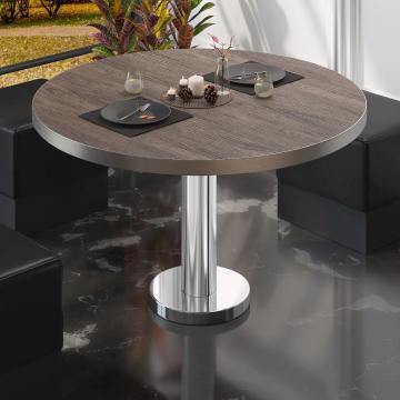 BML | Bistro salongbord | Ø:H 60 x 39 cm | Lett wenge / rustfritt stål