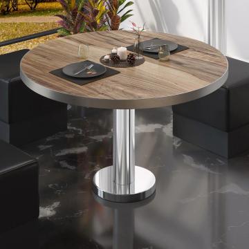 BML | Bistro salongbord | Ø:H 60 x 39 cm | Sheesham / rustfritt stål