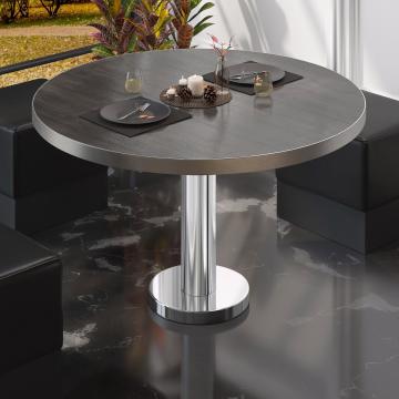 BML | Bistro salongbord | Ø:H 60 x 39 cm | Wenge / rustfritt stål