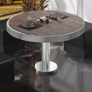 BML | Bistro salongbord | Ø:H 70 x 41 cm | Lett wenge / rustfritt stål