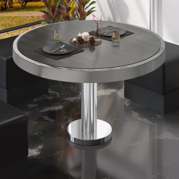 BML | Bistro salongbord | Ø:H 70 x 41 cm | Wenge / rustfritt stål