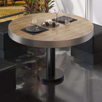 BML | Bistro lounge table | Ø:H 80 x 41 cm | oak / black
