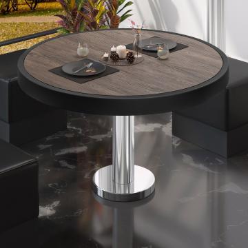 BML | Bistro salongbord | Ø:H 70 x 41 cm | Lett wenge / rustfritt stål