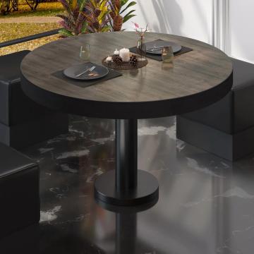 BML | Tavolo lounge Bistro | Ø:H 60 x 41 cm | Wengé chiaro / Nero