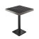 BM | Bistro Stehtabel | 70 x 70 x 110 cm | Firkantet | Rustfrit stål kant | Sort marmor / Sort