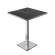 BM | Bistro Stehtel | 70 x 70 x 108 cm | Firkantet | Rustfrit stål kant | Sort marmor / rustfrit stål