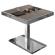 BM | Cafébord | B:D:H 80 x 80 x 77 cm | Lett wenge / rustfritt stål | Torget