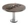 BML | Stolik Bistro | Ø:H 60 x 39 cm | Jasny wenge / stal nierdzewna